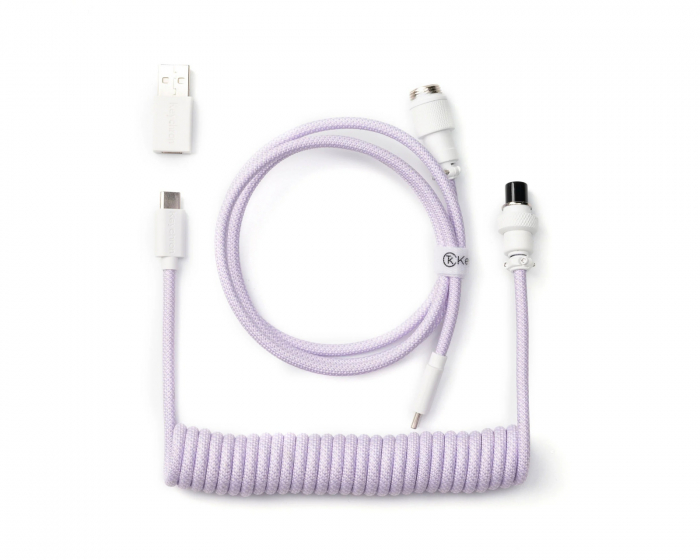 Keychron Coiled Aviator Kabel Straight 8K - Lys lilla