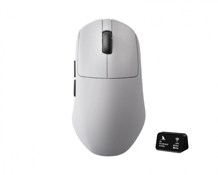 Darmoshark N7 Max Trådløs Gamingmus - Hvid