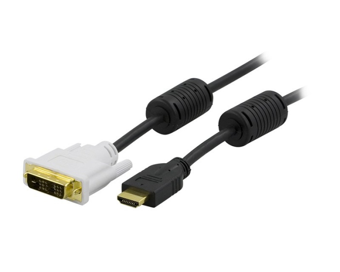 Deltaco HDMI til DVI-D 2m Sort