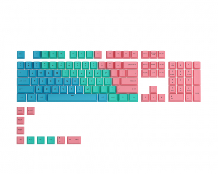 Glorious GPBT Keycaps - 114 PBT Caps ANSI US Layout - Pastel (DEMO)