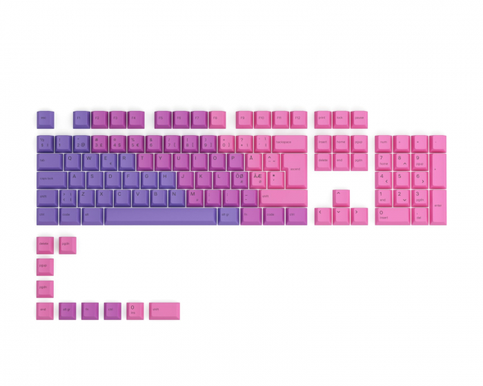 Glorious GPBT Keycaps ISO - 115 PBT Caps Nordic-Layout - Nebula (DEMO)