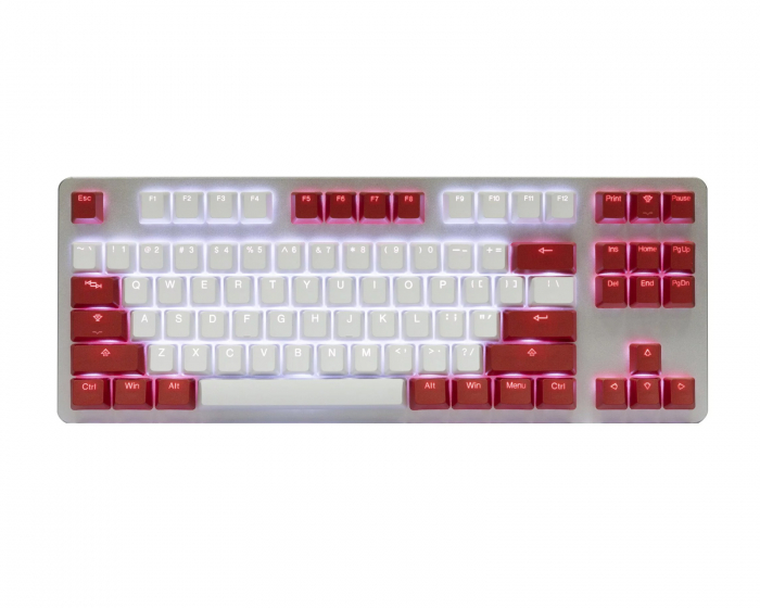 Tai-Hao PBT Doubleshot Shine-through 114-Key Keycap Set - Red Alarm (DEMO)