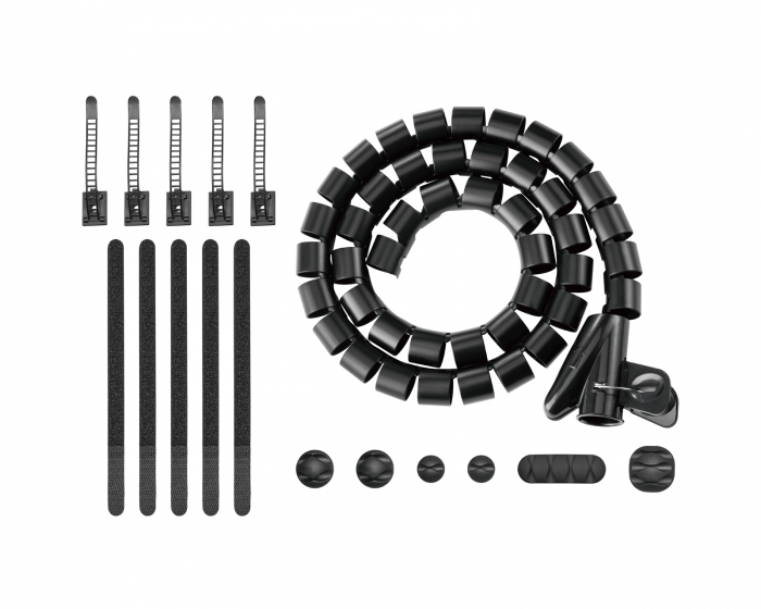 MaxMount Kabelstyringssæt - Kabelholdere, Kabelbindere & Kabelspole (DEMO)