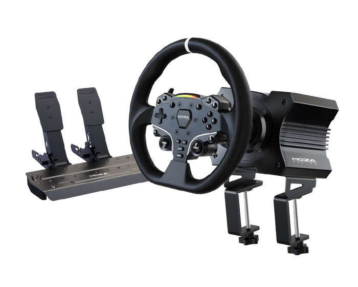 Moza Racing R5 Racing Simulator Bundle (R5 Wheel Base, ES Steering Wheel, SR-P Lite Pedals) (DEMO)