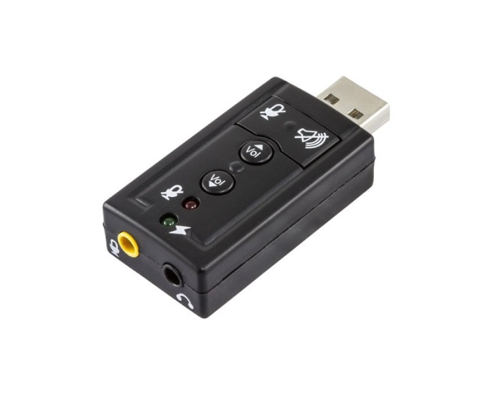 Deltaco USB Lydkort 7.1 2x 3,5mm (DEMO)
