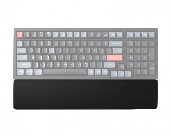 Keychron Silikone Palm Rest til K4 Pro/Q5/V5/V5 Max - Sort Håndledsstøtte (DEMO)