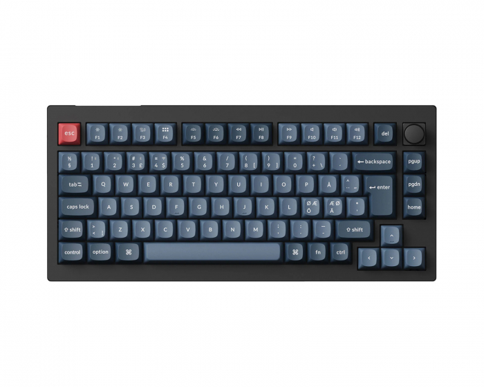 Keychron V1 Max 75% QMK RGB Hotswap Trådløs Tastatur [Gateron Jupiter Brown] - ISO (DEMO)