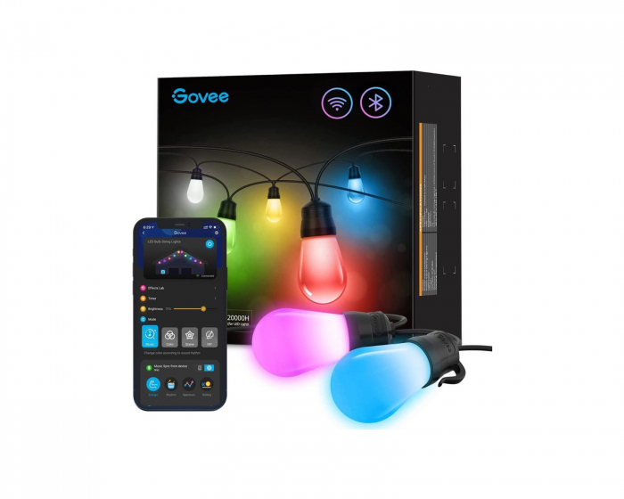 Govee RGBW Wi-Fi & Bluetooth Outdoor String Lights - 14m (DEMO)