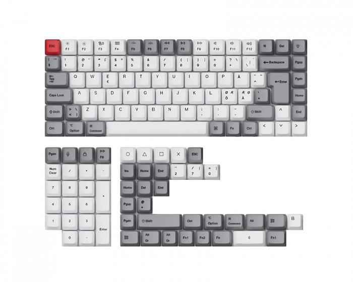 Keychron Cherry Profile Dye-Sub PBT Keycap set ISO Nordic - Retro (DEMO)