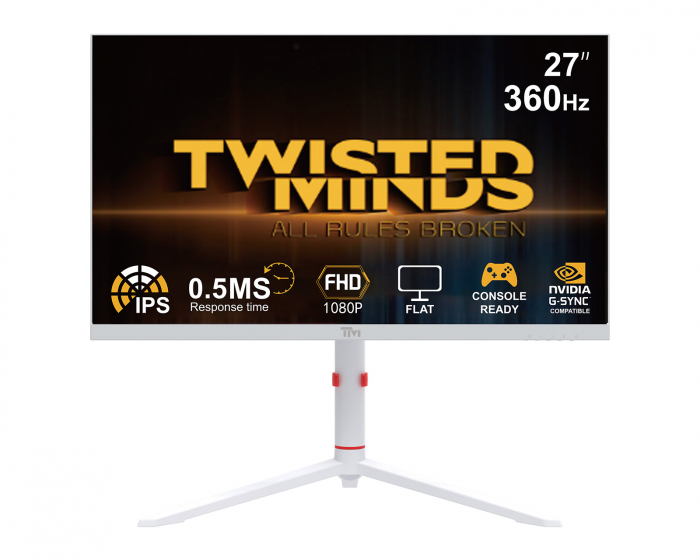 Twisted Minds Artic Pro Series 27” FHD, 360Hz, Fast IPS, 0.5ms, HDR400 Gamingskærm (DEMO)