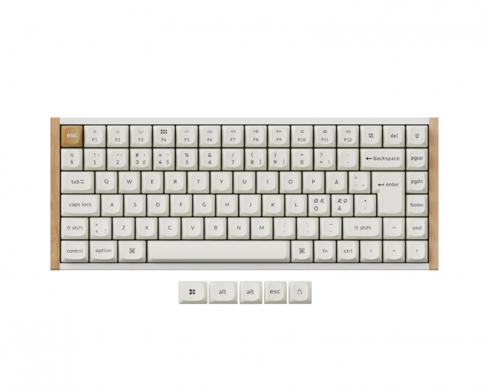 Keychron K2 HE Trådløst QMK Tastatur [Gateron 2.0 Purple Magnetic Switch] - Wood White (DEMO)