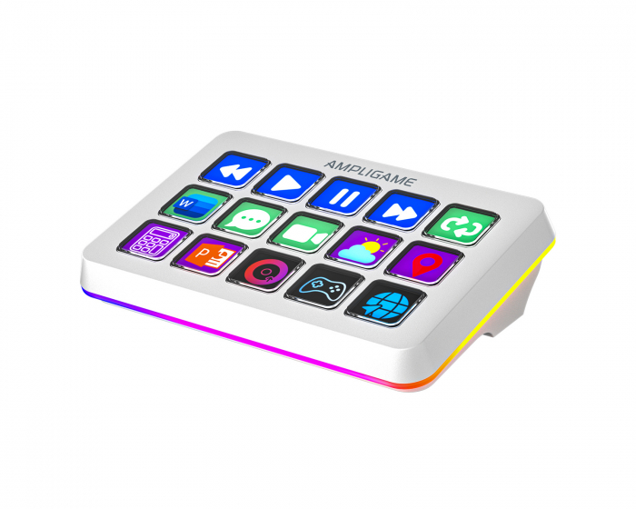 Fifine AMPLIGAME D6 Stream Controller - Streaming Deck - Hvid (DEMO)