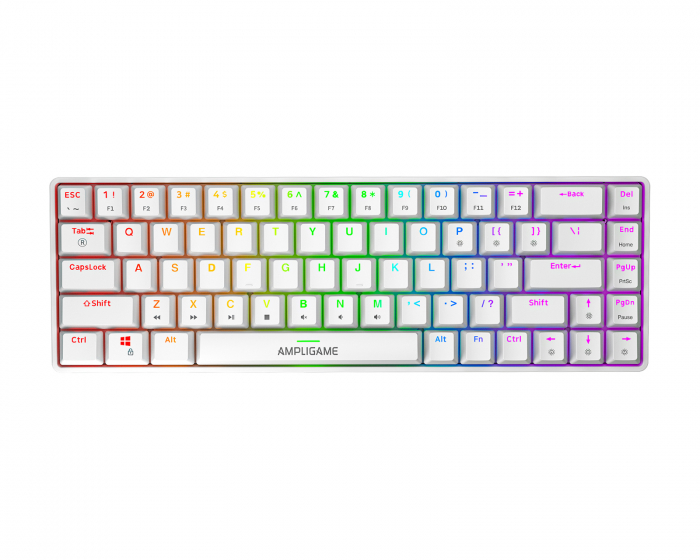Fifine AmpliGame GK1W ANSI Gaming Tastatur - Hvid (DEMO)