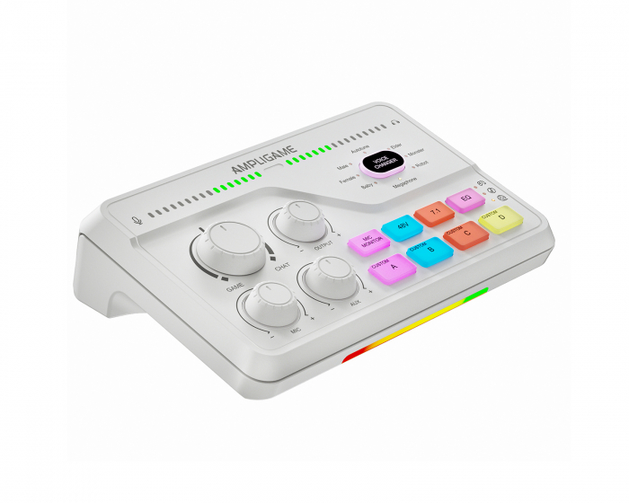 Fifine AmpliGame SC8 Audio Mixer - Hvid Lydmixer (DEMO)