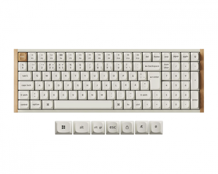 Keychron K4 HE SE QMK ISO Trådløst Tastatur [Gateron 2.0 Purple Magnetic Switch] - Wood White (DEMO)