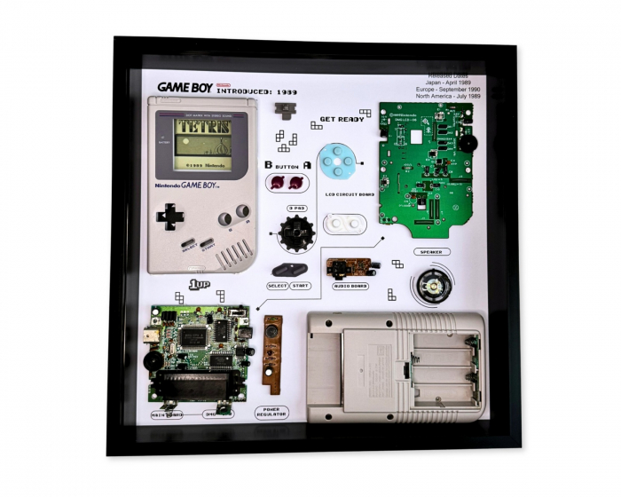 GRC Retro Art Nintendo Gameboy Original Konsol Display - Grå (DEMO)