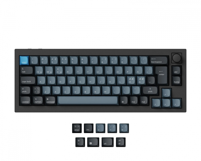 Keychron Q2 Pro Hotswap Knob ISO Tastatur - Sort [K Pro Red] (DEMO)