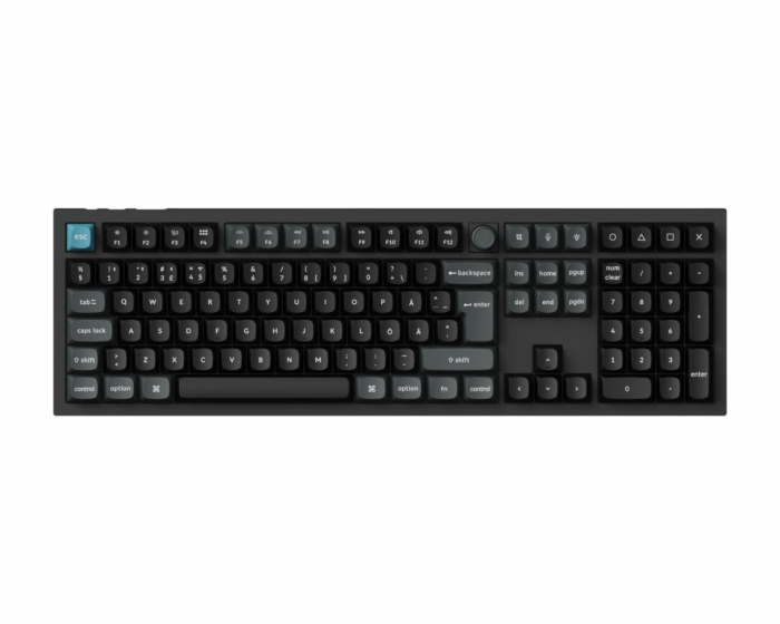Keychron Q6 Ultra 8K Hotswap Knob Trådløst ISO Tastatur - Sort [Silk POM Red] (DEMO)