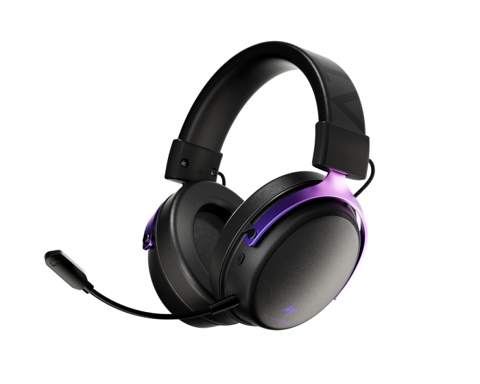 ATK N9 Ultra Trådløst Gaming Headset - Sort/Lilla (DEMO)