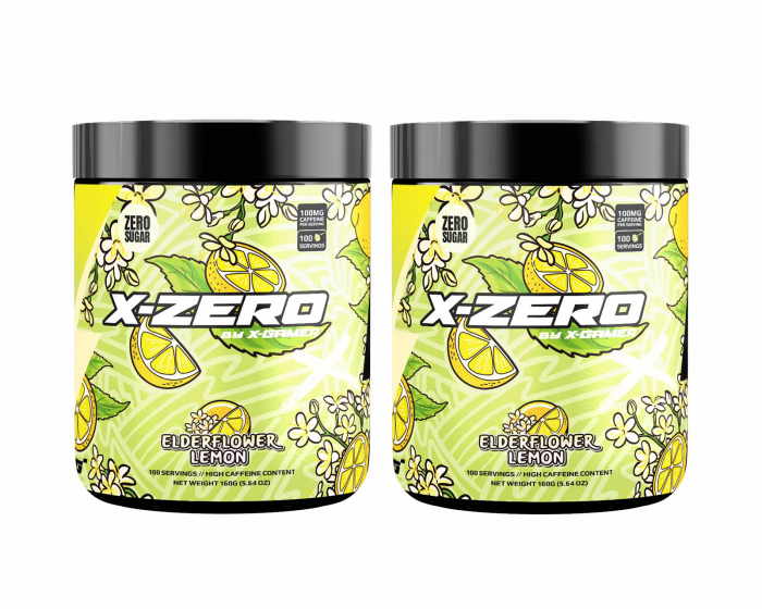 X-Gamer X-Zero Elderflower Lemon - 2 x 100 Portioner