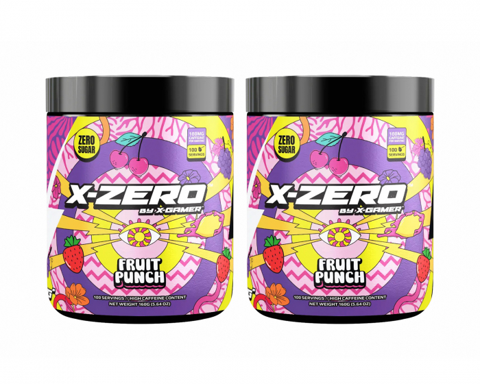 X-Gamer X-Zero Fruit Punch - 2 x 100 Portioner