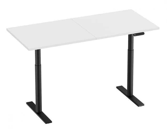 MaxMount Premium Hæve Sænkebord Elektrisk Skrivebord 1600x700mm - Sort/Hvid
