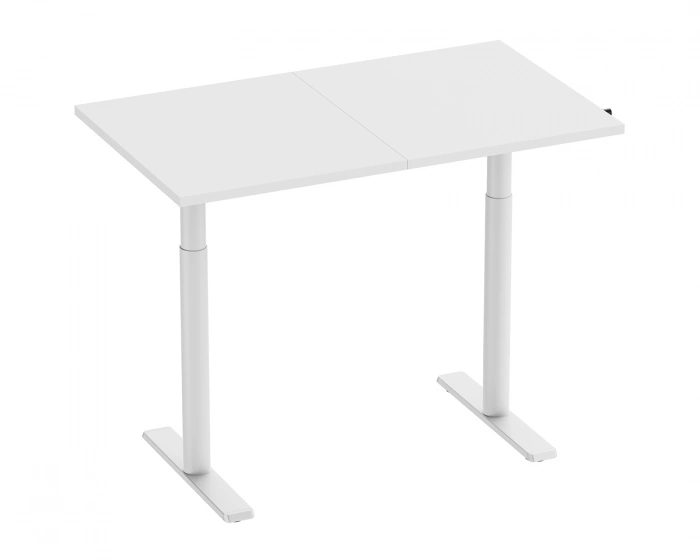 MaxMount Hæve Sænkebord Elektrisk Skrivebord 1200x700mm Håndsving - Hvid