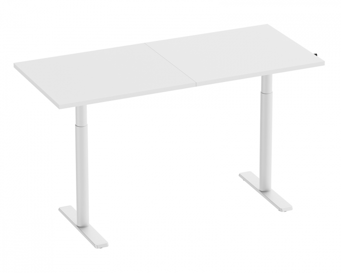 MaxMount Hæve Sænkebord Elektrisk Skrivebord 1600x700mm Håndsving - Hvid