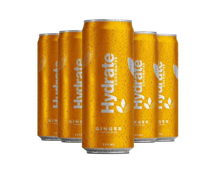 Hydrate Sparkling Cocowater Ginger 24 x 330ml
