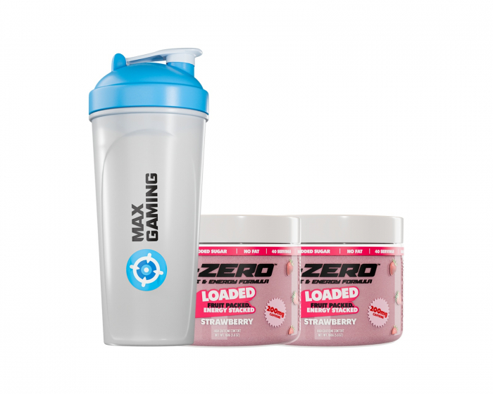 X-Gamer X-Zero Loaded Strawberry - 2 x 40 Portioner + Shaker
