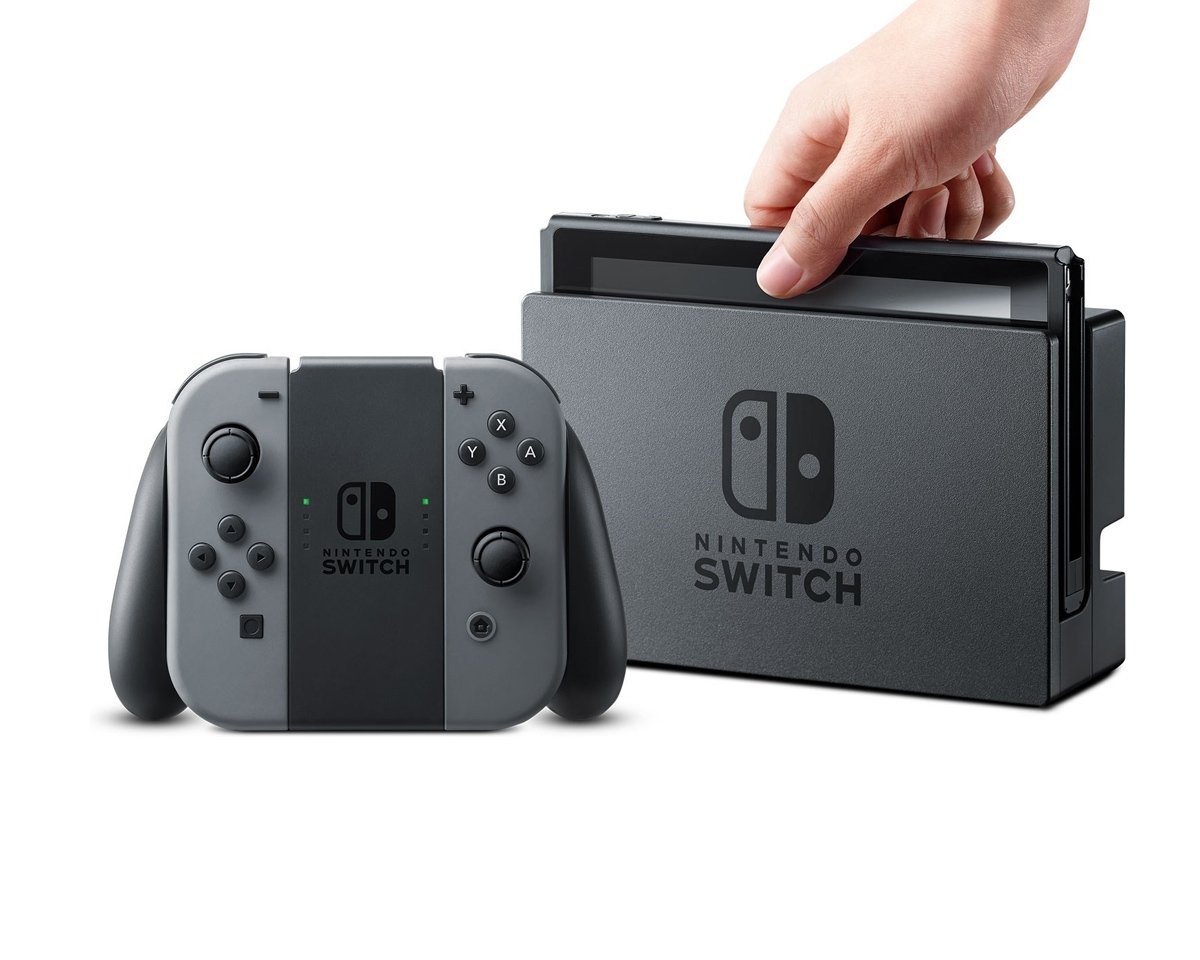 Almindelig Bærbar Eve Nintendo Switch Konsol - Grå - MaxGaming.dk