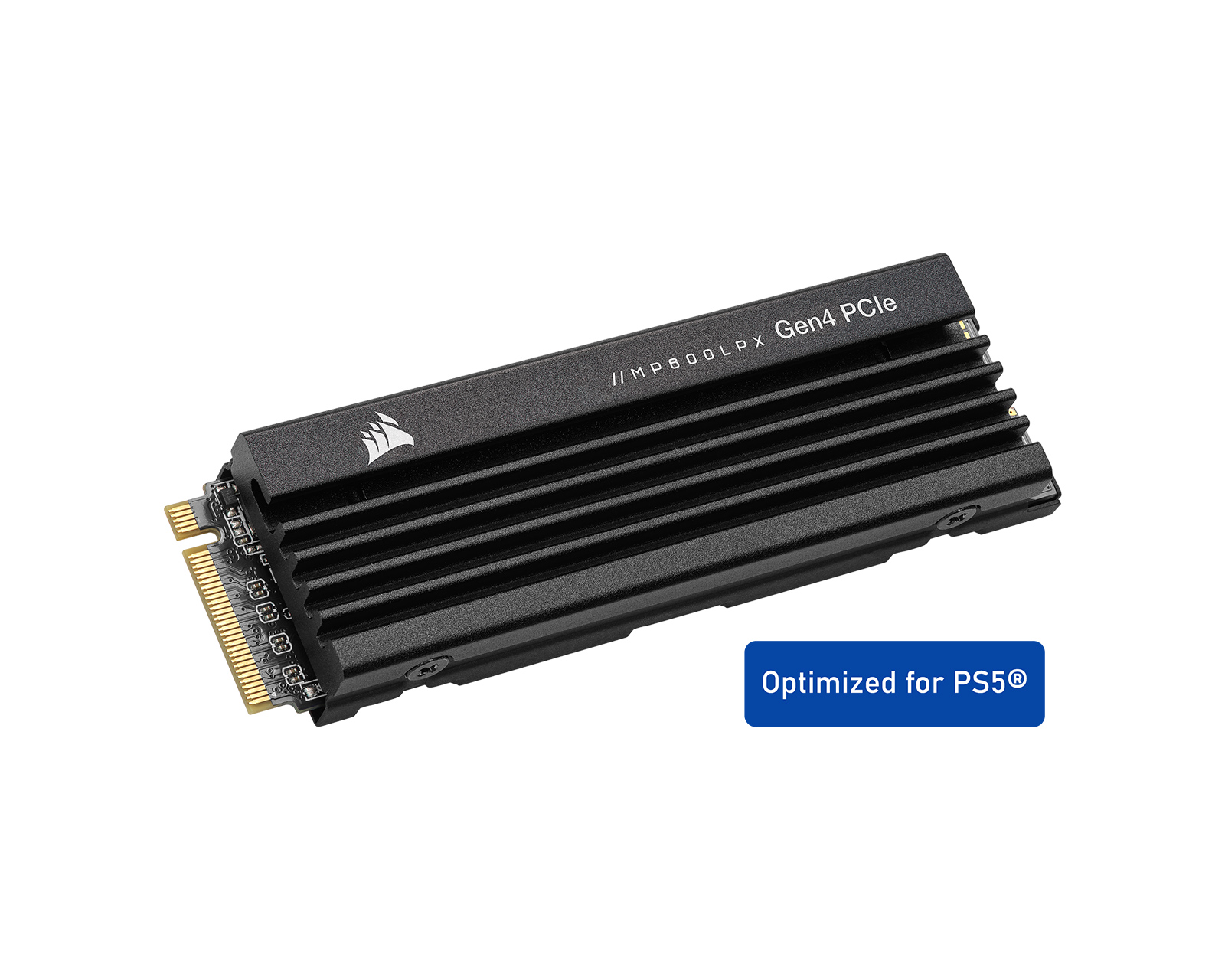 Corsair PRO LPX Gen4 x4 NVMe M.2 SSD til PS5/PC - 1TB - MaxGaming.dk