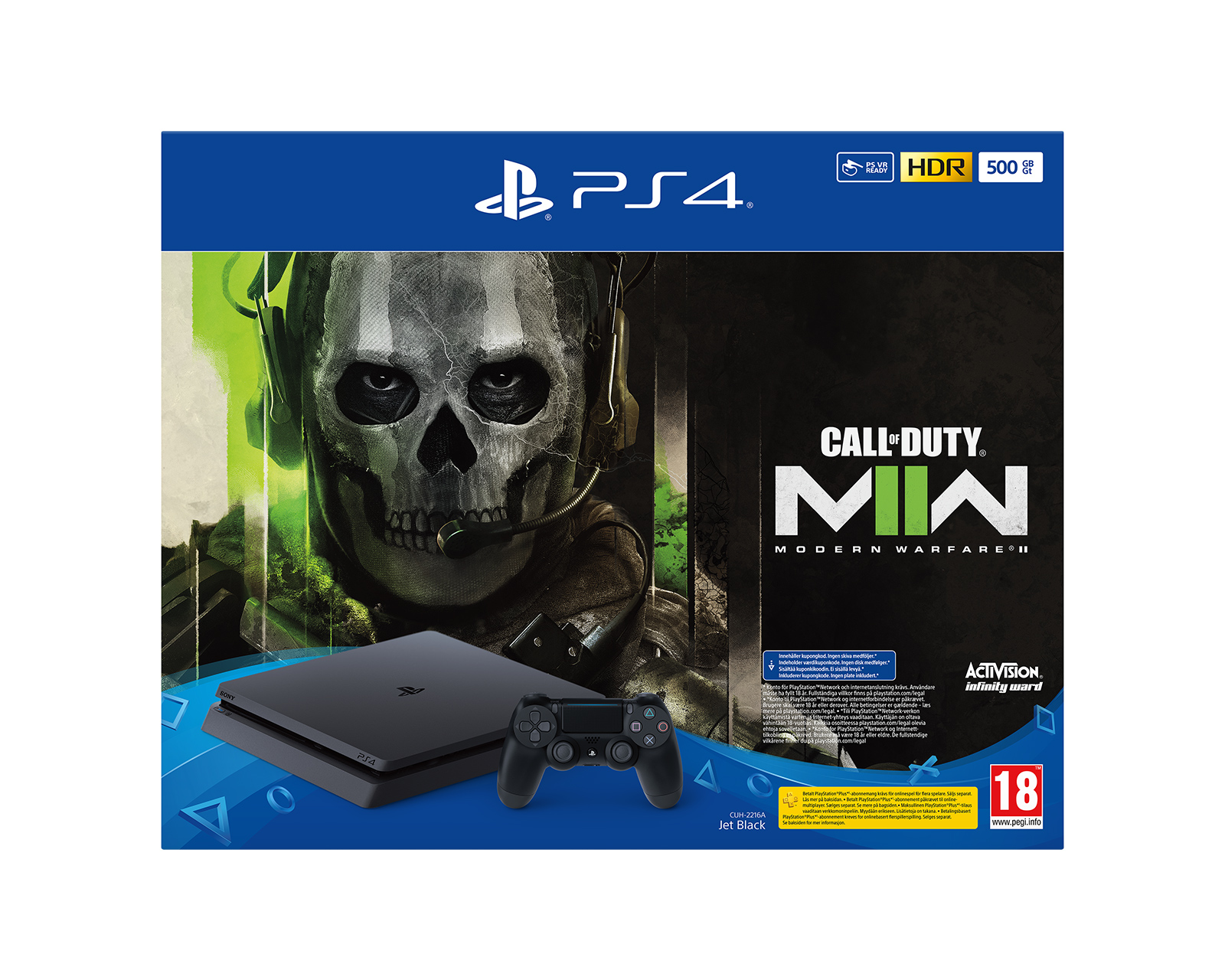 Sony PS4 Konsol 500GB - Call of Duty Modern II Bundle - MaxGaming.dk