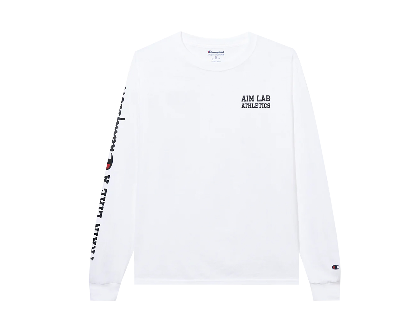 sagtmodighed Blive operation Aim Lab x Champion - Hvid Long-Sleeve Tee - Small - MaxGaming.dk