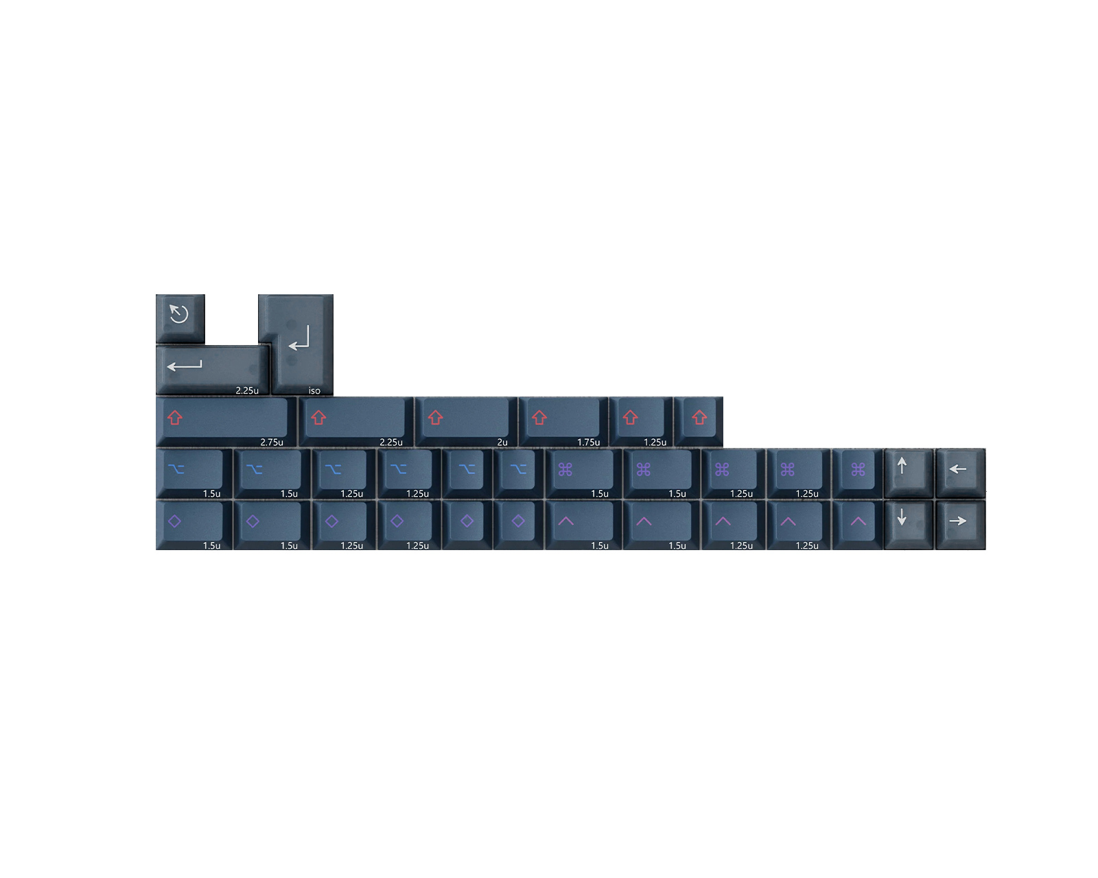 KBDfans PBTfans Spark R2 - Mod Kit Blue - MaxGaming.dk