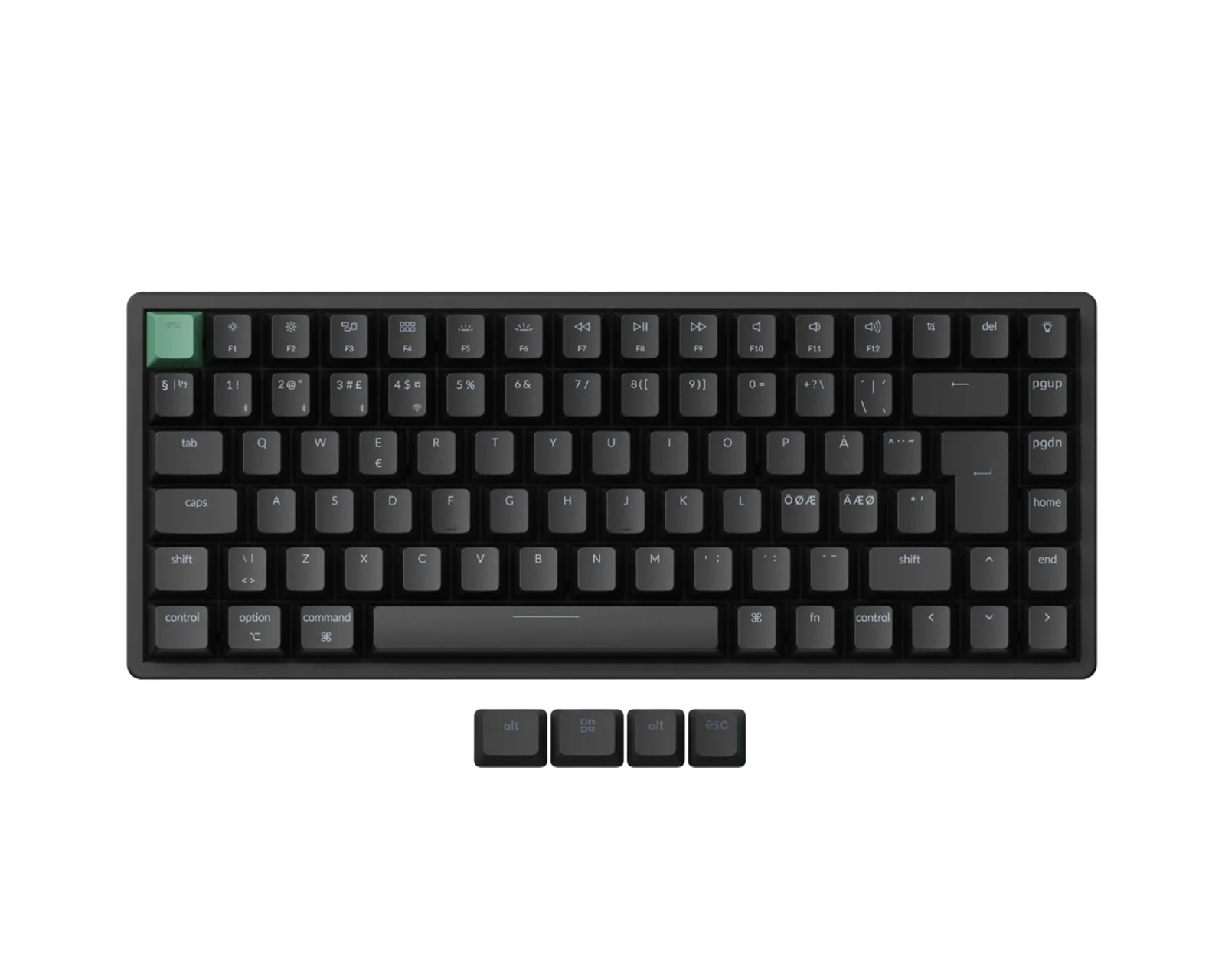 Keychron K2 HE Trådløst QMK Tastatur [Gateron 2.0 Purple Magnetic