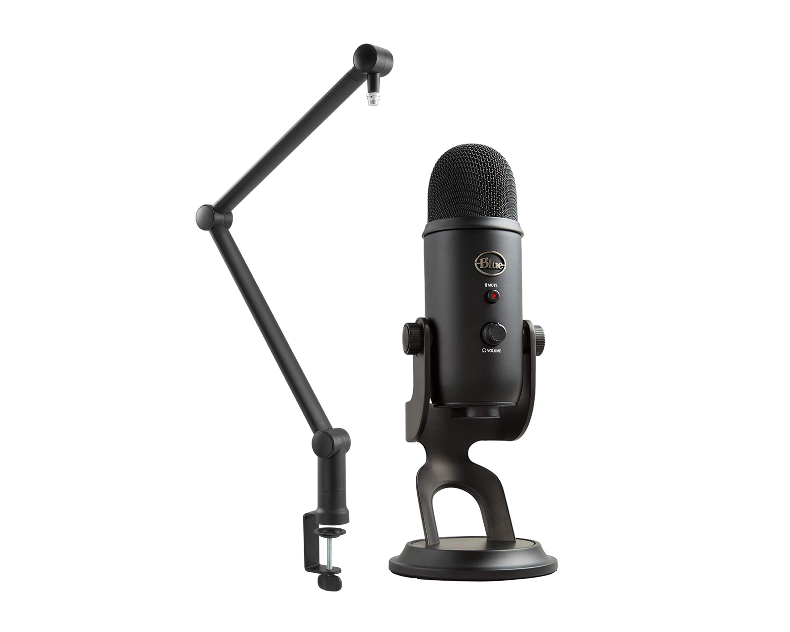 Blue Microphones Yeti USB Mikrofon + Mikrofonarm - Black Out MaxGaming.dk