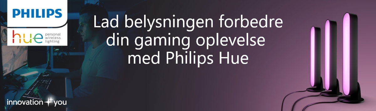 Forbedr din spiloplevelse med Philips Hue på MaxGaming.dk
