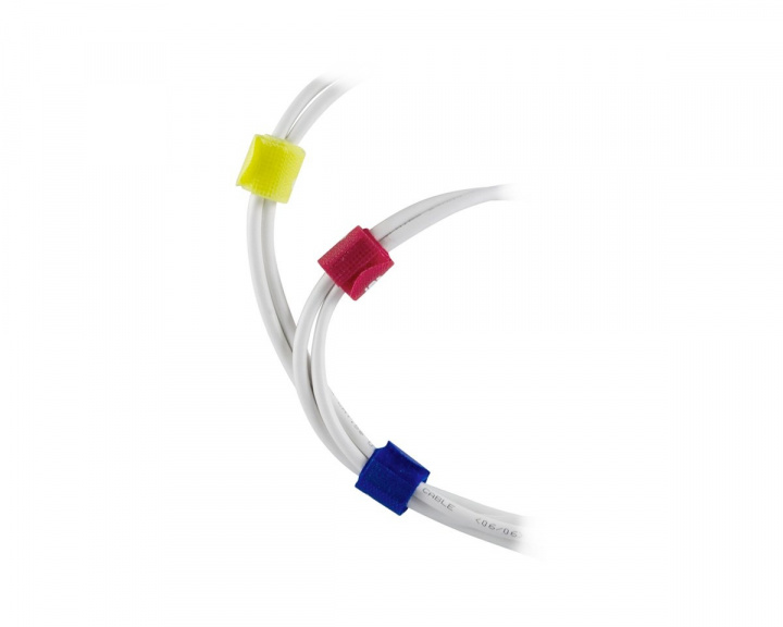 Deltaco Kabelsorteringskit Burrebånd i Forskellige Farver 10-pack