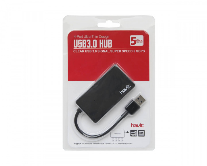 USB Hub 3.0 (4-port) i gruppen Computertilbehør / Computerkabler & adaptere / USB Hub hos MaxGaming (13108)