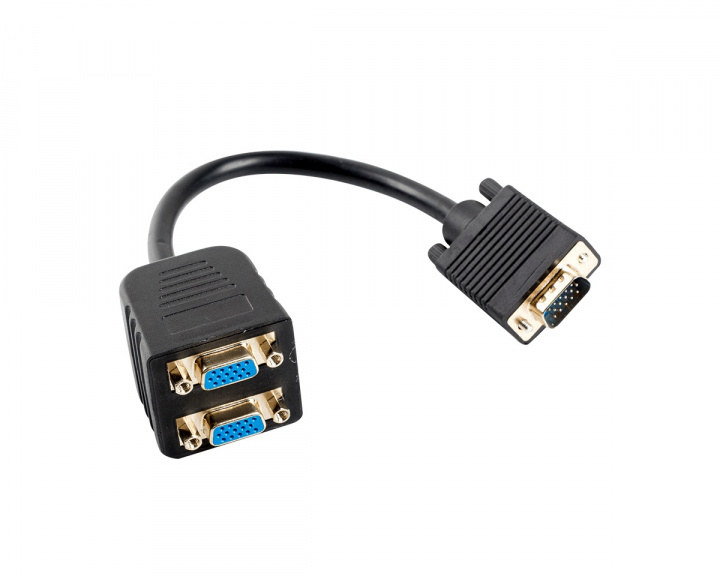 Lanberg VGA Han til 2x VGA Hun Adapter 20cm