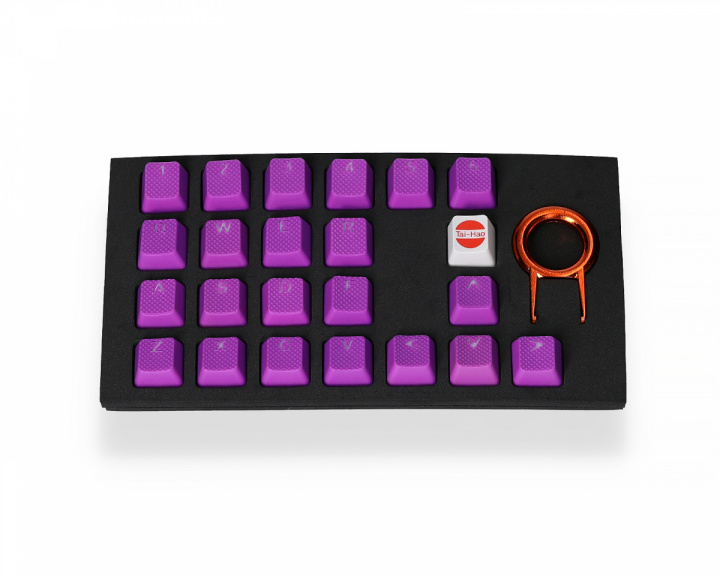 22-Key Gummi Double-shot Baggrundsbelyst Keycap-set - Lilla i gruppen Computertilbehør / Tastatur og tilbehør / Keycaps hos MaxGaming (15093)