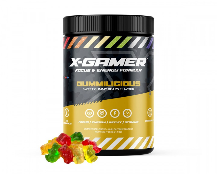 X-Gamer 600g X-Tubz Gummilicious - 60 Portioner