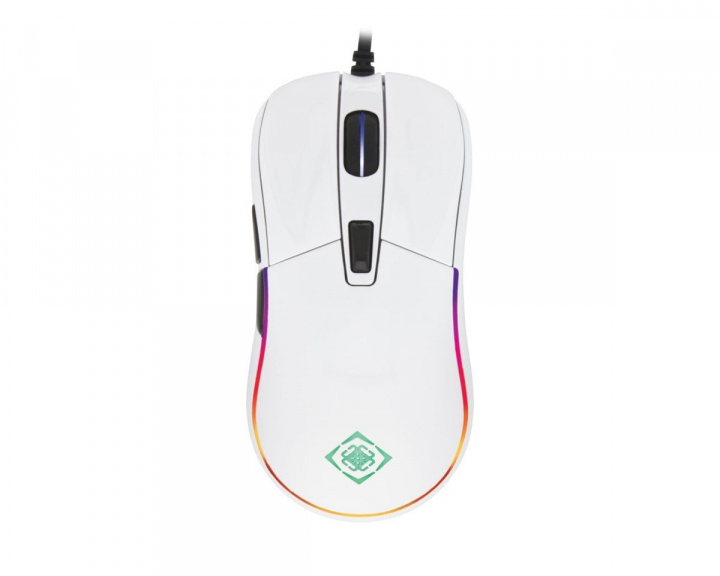 Deltaco Gaming RGB Optisk Hvid Glossy Gaming Mus