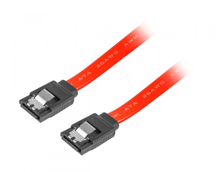 Lanberg SATA 3 (6GB/S) 1m Metalklip - Rød