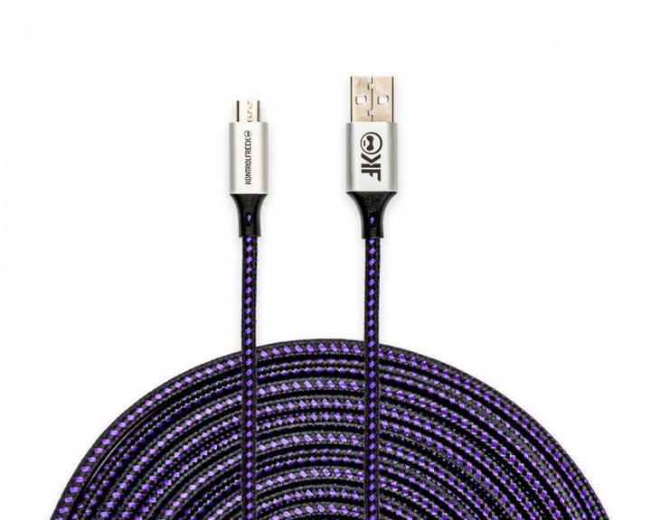 KontrolFreek Gaming Cable USB-A to Micro USB - USB-Kabel Lilla/Sort