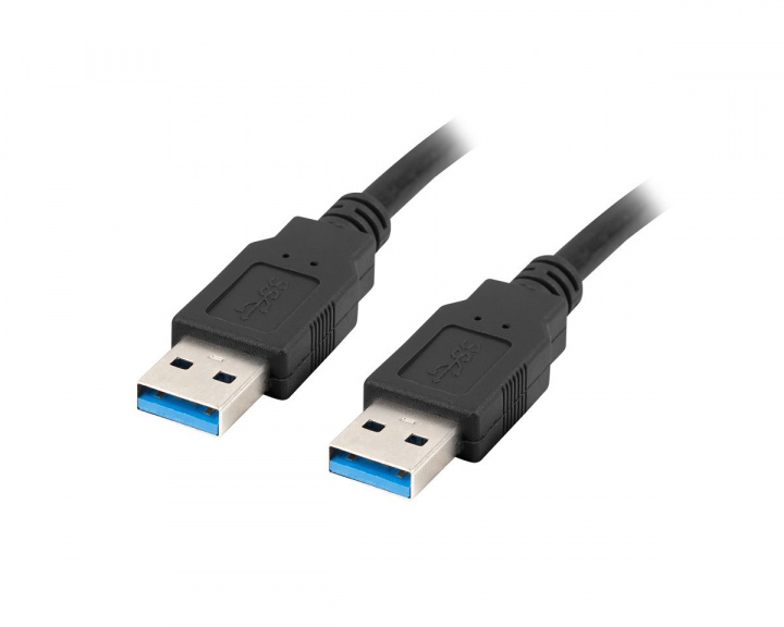Lanberg USB-A til USB-A 3.0 Kabel (h/h) Sort (0.5 Meter)
