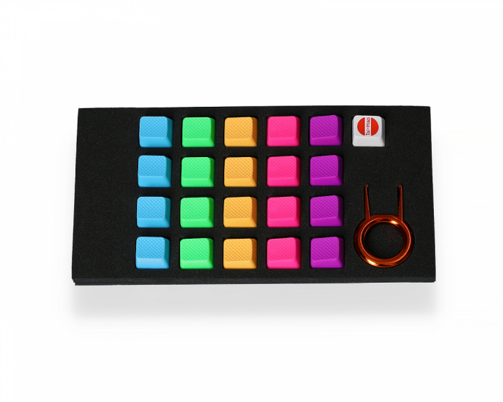 Tai-Hao 20-Key Blanka Gummi Keycap-set - Rainbow