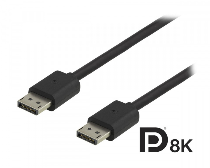 Deltaco DisplayPort Kabel 8K Sort (3 meter)