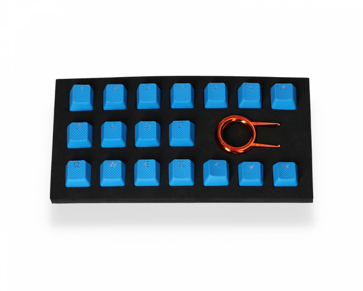 Tai-Hao 18-Key Gummi Double-shot Baggrundsbelyst Keycap-set - Blå